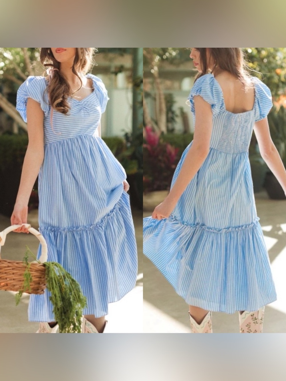 Ivy City Co. Leanna Dress in Blue Size Medium NWT